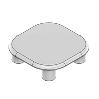 MODULAR SOLUTIONS POLYAMIDE END CAP 45MM X 45MM ROUND CORNERS GRAY